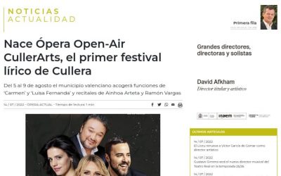 Ópera Actual se hace eco del primer Festival lírico de Cullera