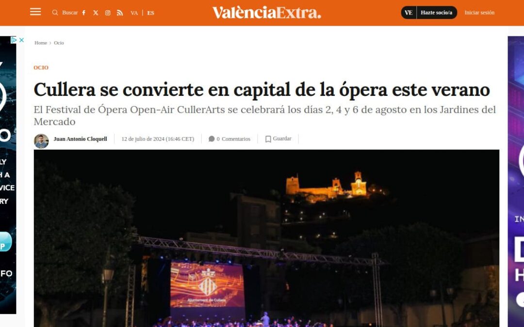 VALENCIA EXTRA: Cullera se convierte en capital de la ópera este verano